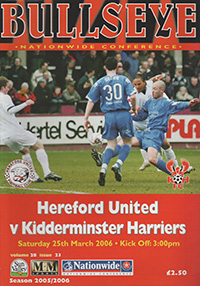 Hereford United v Kidderminster Harriers 25-Mar-2006