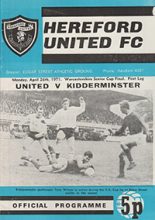 Hereford United v Kidderminster Harriers 26-Apr-1971