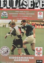 Hereford United v Kidderminster Harriers 27-Dec-1999