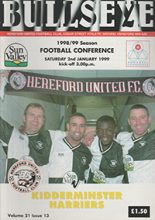 Hereford United v Kidderminster Harriers 02-Jan-1999