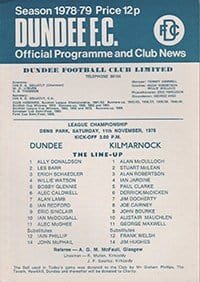 Dundee v Kilmarnock 11-Nov-1978