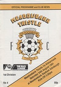 Meadowbank Thistle v Kilmarnock 24-Aug-1991