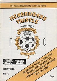 Meadowbank Thistle v Kilmarnock 28-Dec-1991