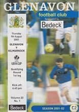 Glenavon v Kilmarnock 09-Aug-2001
