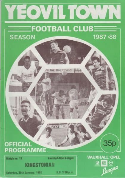 Yeovil Town v Kingstonian 30-Jan-1988