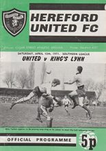 Hereford United v King's Lynn 10-Apr-1971
