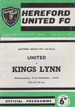 Hereford United v King's Lynn 21-Oct-1970