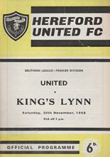 Hereford United v King's Lynn 30-Nov-1968