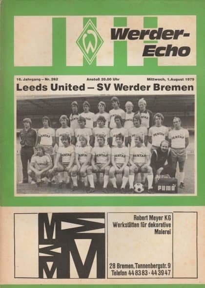 Werder Bremen v Leeds United  01-Aug-1979