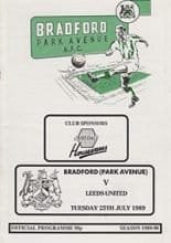 Bradford Park Avenue v Leeds United 25-Jul-1989