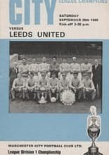 Manchester City v Leeds United 28-Sep-1968