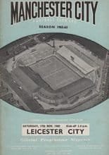 Manchester City v Leicester City 17-Nov-1962