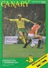Norwich City v Leicester City 19-Oct-1983