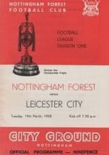 Nottingham Forest v Leicester City 19-Mar-1968