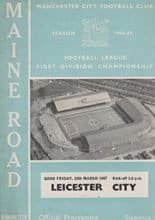Manchester City v Leicester City 24-Mar-1967