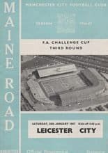 Manchester City v Leicester City 28-Jan-1967