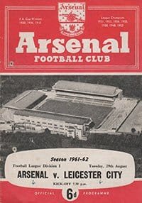Arsenal v Leicester City 29-Aug-1961