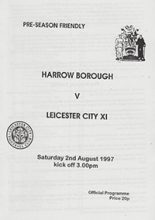 Harrow Borough v Leicester City XI 02-Aug-1997