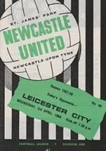 Newcastle United v Leicester City 03-Apr-1968