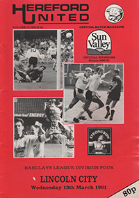 Hereford United v Lincoln City 13-Mar-1991