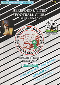 Hereford United v Lincoln City 01-Sep-1992