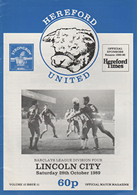 Hereford United v Lincoln City 28-Oct-1989