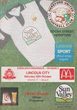 Hereford United v Lincoln City 29-Oct-1994
