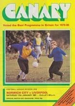 Norwich City v Liverpool 17-Jan-1981