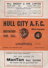 Hull City v Liverpool 02-Jan-1960