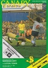 Norwich City v Luton Town 17-Mar-1984