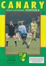 Norwich City v Luton Town 21-Mar-1987