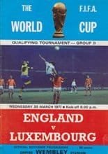 England v Luxembourg 30-Mar-1977