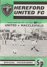 Hereford United v Macclesfield Town 13-Mar-1971