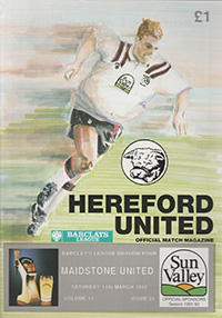Hereford United v Maidstone United 14-Mar-1992