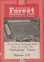 Nottingham Forest v Malmoe FF 06-Nov-1961