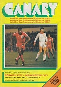 Norwich City v Manchester City 04-Apr-1981
