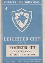 Leicester City v Manchester City 04-Sep-1954