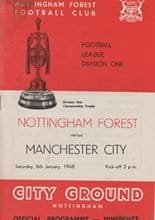 Nottingham Forest v Manchester City 06-Jan-1968
