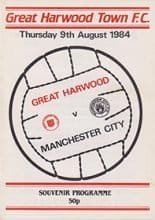Great Harwood Town v Manchester City 09-Aug-1984