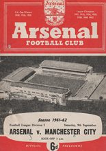 Arsenal v Manchester City 09-Sep-1961