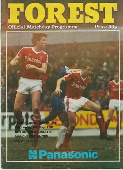 Nottingham Forest v Manchester United 05-May-1982