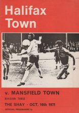 Halifax Town v Mansfield Town 16-Oct-1971