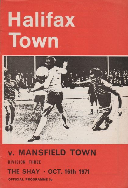 Halifax Town v Mansfield Town 16-Oct-1971