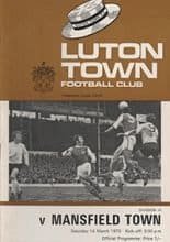 Luton Town v Mansfield Town 14-Mar-1970