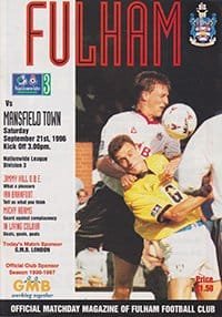 Fulham v Mansfield Town 21-Sep-1996