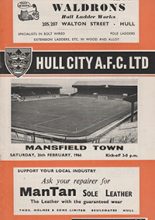 Hull City v Mansfield Town 26-Feb-1966
