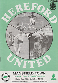 Hereford United v Mansfield Town 29-Oct-1983