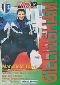 Gillingham v Mansfield Town 30-Dec-1995