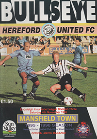 Hereford United v Mansfield Town 04-Nov-1995