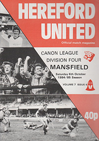 Hereford United v Mansfield Town 06-Oct-1984